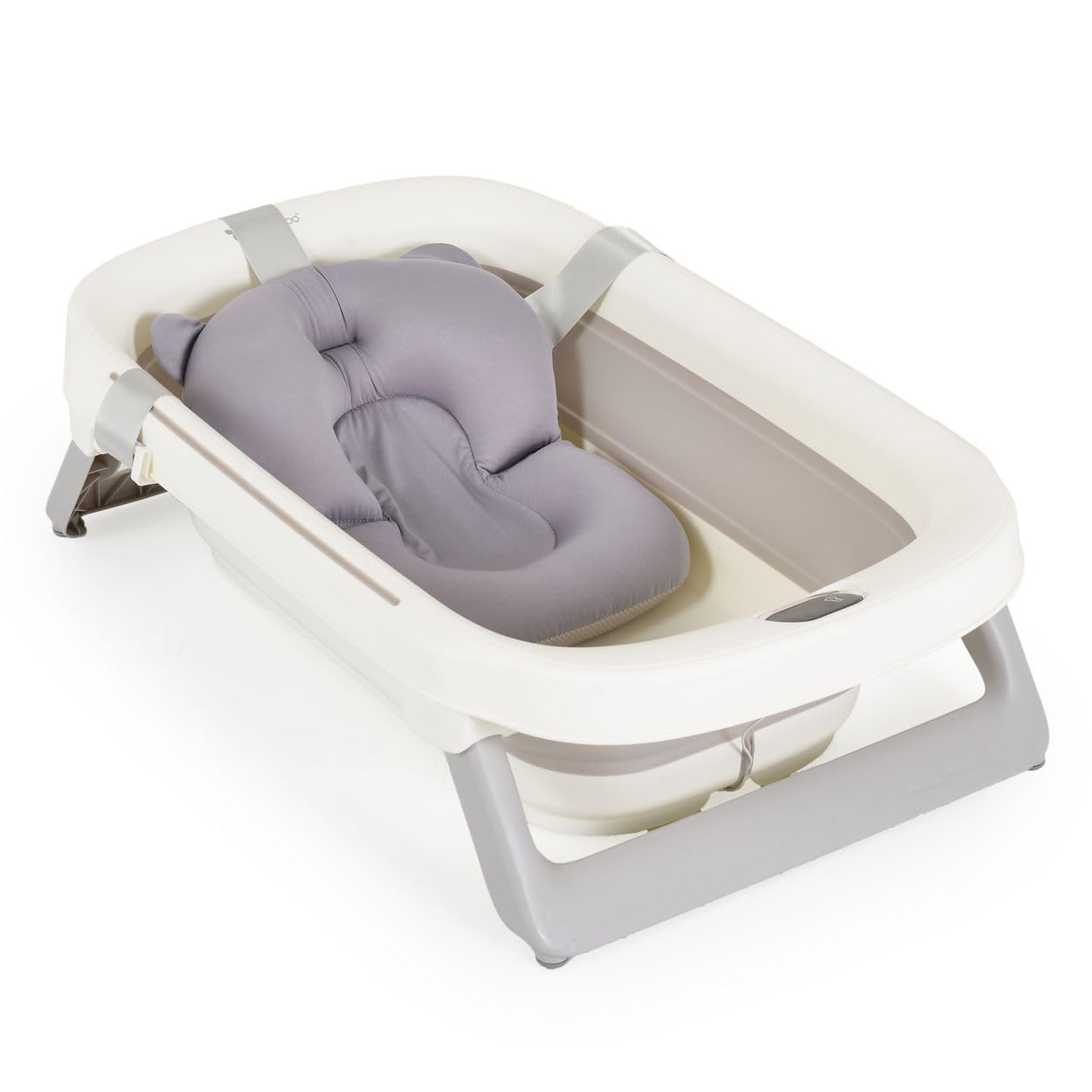 Morea Baby Wanienka Morea 81 cm Składany wbudowany termometr Poduszka do kąpieli Kolor: szary