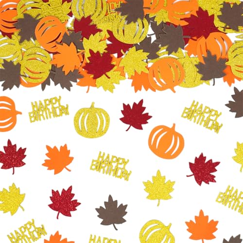Thanksgiving-Birthday-Confetti-Autumn-Fall-Birthday-Party-Decorations-Maple-Leaves-Pumpkin-Confetti-Sprinkles-Table-Decor-for-Thanksgiving-Birthday-Party-Decorations115pcs Thanksgiving Birthday Confetti Autumn Fall Birthday Party Decorations Maple Leaves Pumpkin Confetti Sprinkles Table Decor for Thanksgiving Birthday Party Decorations115pcs