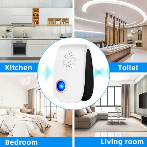 Image of Upgraded Ultrasonic Repellent, Indoor Pest Repellent, Electronic Plug in Pest Control for Roach, Ant, Rodent, Mouse, Bugs, Mosquito, Spider Repellent for House, Garage, Warehouse (12 Packs)