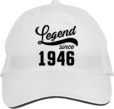 Makoroni - Legend Since 1946 Hat Adjustable Cap, DesO18 White