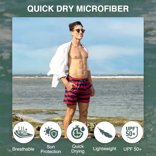 Image of Kanu Surf Men's Troy Stripe Swim Trunks