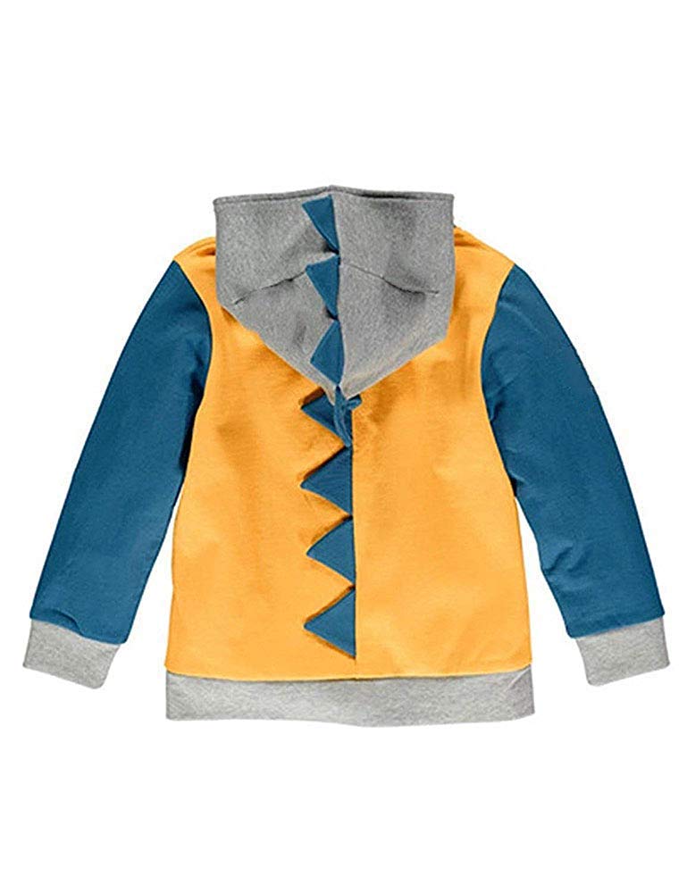 TEDD Sweatshirt à Capuche Garçon Dinosaure Zipper 100% Coton Manches Longues Sweat pour Enfants 1-12 Ans