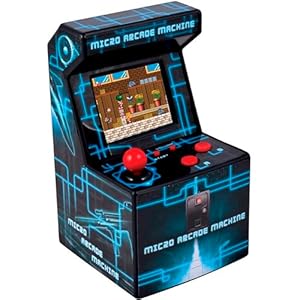 ITAL – Mini Arcade Retro / Borne Portable Geek avec 250 Jeux Intégrés / 16 Bits / Gadget Parfait comme Cadeau pour Enfants Et Adultes (Bleu)