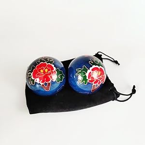 QINGZHENG-1.97Inch Chinese Health Balls with chimes Baoding Balls for Hand Therapy, Exercise, and Stress Relief(2 Pcs)