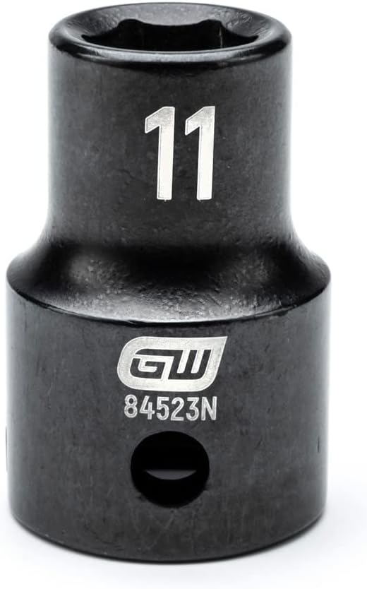 GEARWRENCH 1/2" Drive Standard Impact Metric Socket 11mm, 6 Point - 84523N