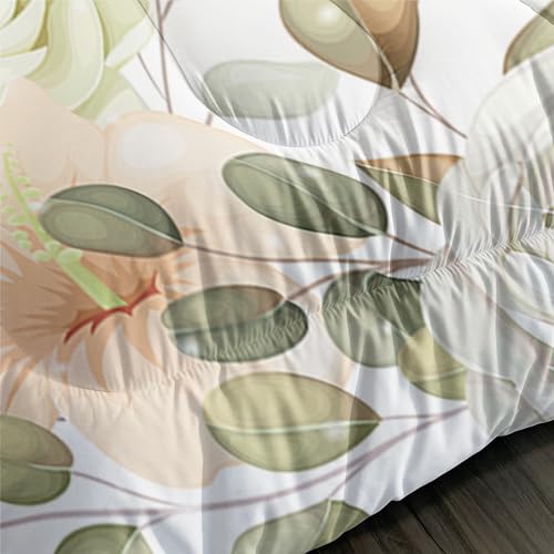 Image of AILONEN Fairy Comforter Set Queen Size, Pretty Butterfly Bedding Set for Kids Boys Girls, Watercolor Nature Plant Flowers Bed in a Bag, Kawaii Duvet Set, 3 Pieces, 1 Quilt and 2 Pillowcases