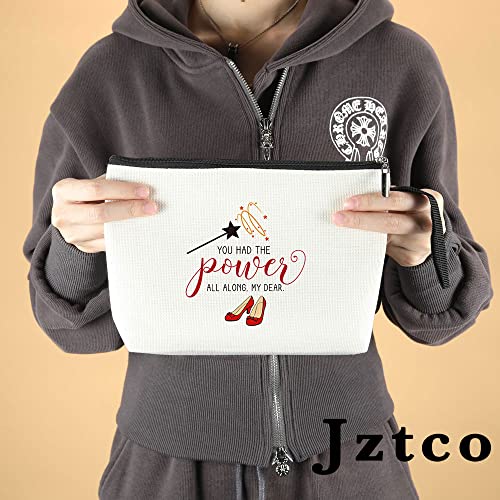 Jztco Inspirational Gifts for Women Her Wi-zard of OZ Gifts Ruby Fans Gift The Power Bag Encouragement Birthday Gifts for Women Her Girls Friend Sister You Had The Power All Along My Dear Makeup Bag4