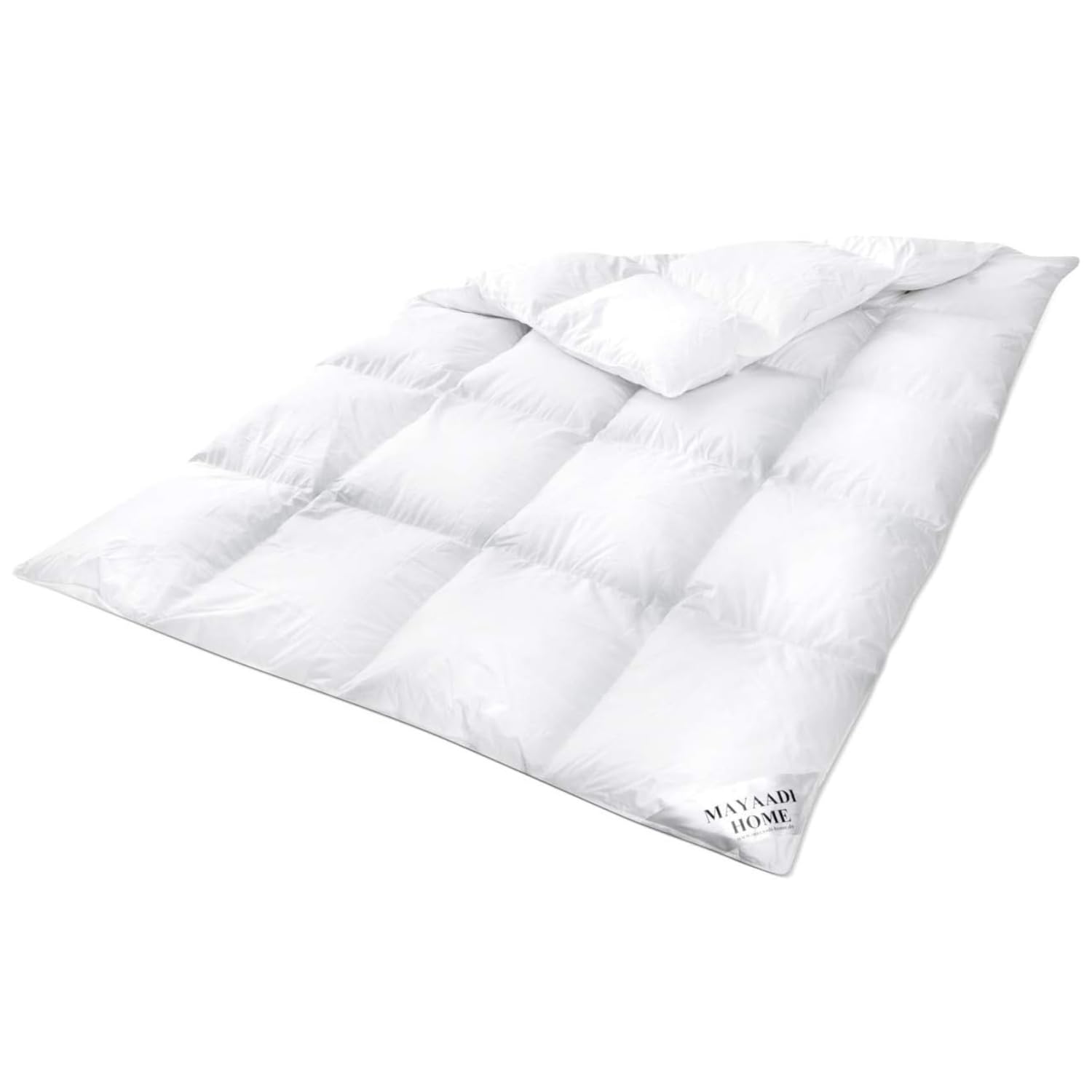 Mayaadi Premium Winter Daunendecke extra warm 200x220 cm - 2500g Bettdecke, 70% Daunen 30% Federn - 100% natürliche Baumwolle - Made in Europe - Steppdecke geeignet für Allergiker - MA49