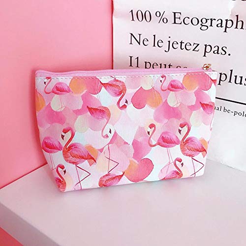Outflower Flamingo Pattern Cosmetic Bag Wash Bag Travel Storage Bag Make Up Toiletry Bags Storage Organiser for Women, Ladies