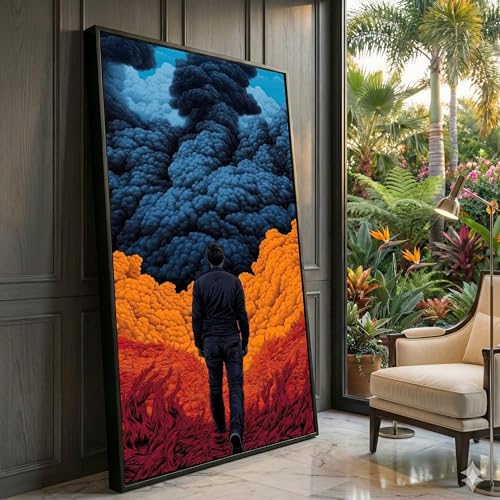 Tableau mural avec fumée dramatique XINBAO pour salon moderne