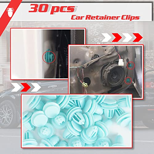Image of OTUAYAUTO 30pcs Door Panel Clips for Replacement for Honda Civic Accord, Acura - Interior Trim Clips Replace OEM: 91560-S9A-A01