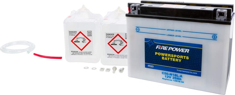 Fire Power Battery W/ACID C50-N18L-A Compatible With Yamaha XV1000 Virago 1984-1985
