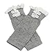 Jelinda Kids Girl's Lace Button Boot Cuffs Toppers Leg Warmer Socks (gray)