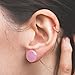 DOEARKO 18 PCS/10 PCS Glass Ear Gauge Stretching Kit Plugs Comfy Stretching Fashion Body Piercing Jewelry set 16G-00G (16g-2g 18PCS, Pink)