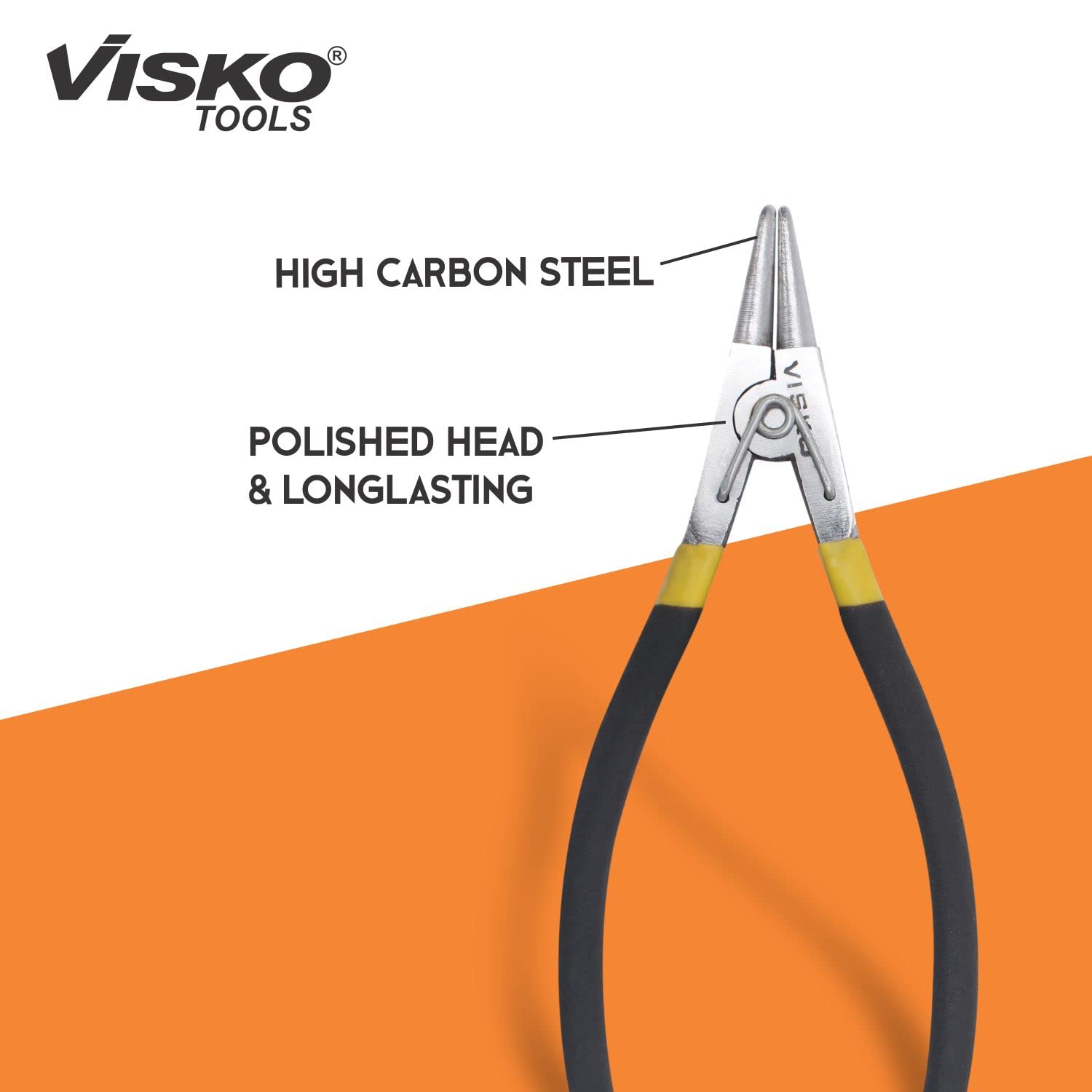 VISKO 219 8" CirClip Plier | External Bend | Cutting player | Cutting plier | Pliers | Pliers for Home | Player Tools | Combination plier | Pliers for electrical Work | Household Appliance | 8 Inches | Multicolor| 2