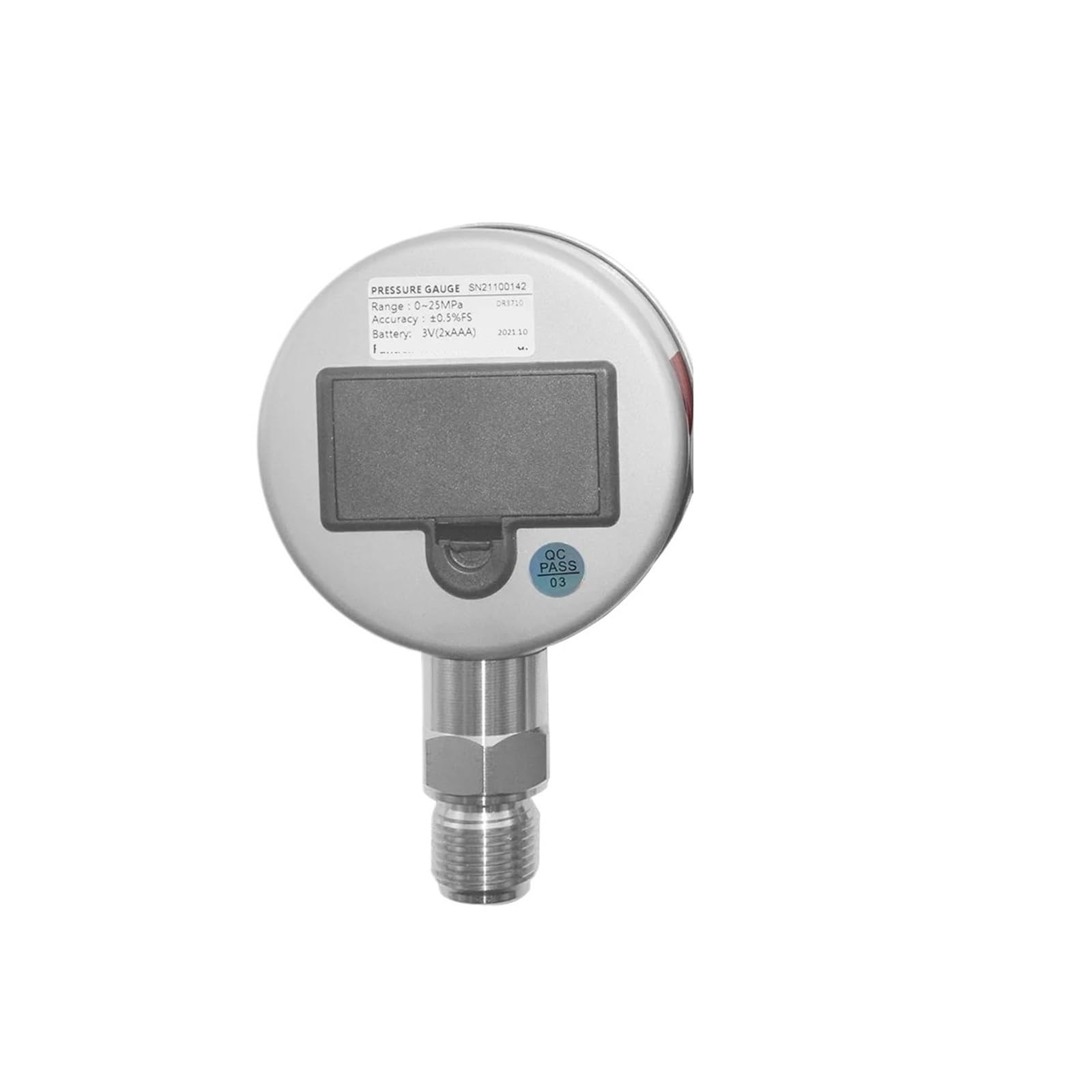 Edelstahl-Manometer, G1/2 batteriebetrieben mit Hintergrundbeleuchtung for Öl-Luft-Wasser-Manometer(0-40Mpa)