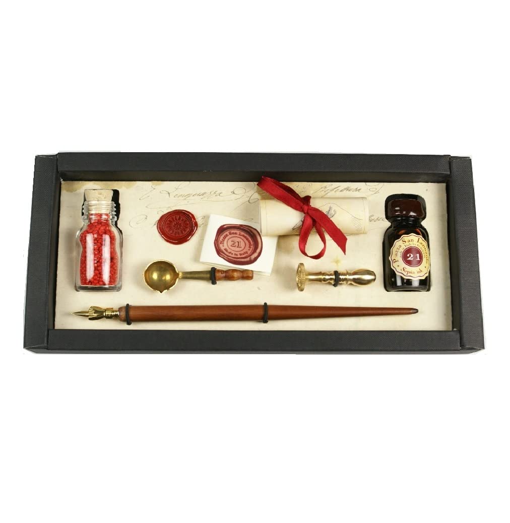 STILO TANK SET 1 BOTTLE INK GREEN STAMP SPOON WASHER 21081 RUBINATO