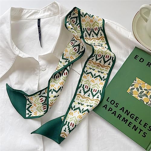 QTMY 5 Pack Purse Scarf for Bags Silk Head Scarf for Hair Handbag Women Scarfs Band Hair Neck Scarves Fashion Gifts,024