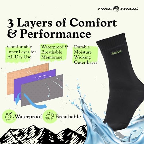 Pike Trail - Breathable, Waterproof Socks Ideal Hiking, Trekking, Wading, Fishing and Camping Essentials3