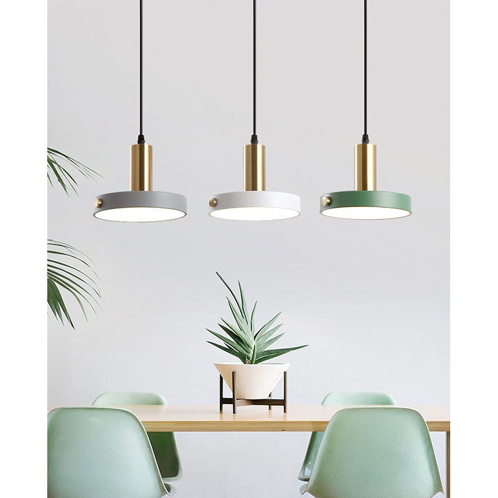 Żyrandole, trzykologi LED, wiszą światło retro w stylu przemysłowym, lampy sufitowe, wyposażenie oświetlenia dekoracji restauracji i baru, regulowane wysokość (szary)