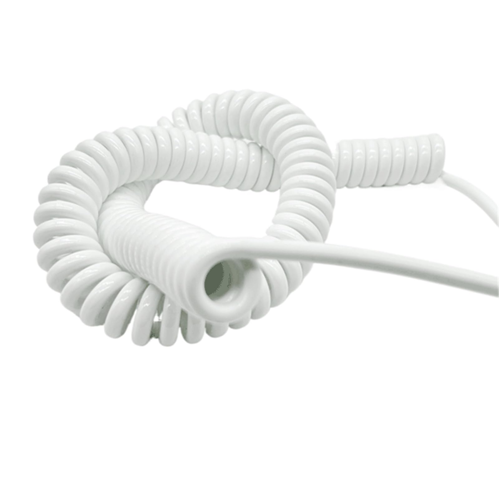 YDHSIKK Spring Retractable Cord, 4 Core Spring Spiral Electric Wire 28AWG 0.1mm2 PU Shrinkable Stretch 1-10 Meters(Stretch 1 Meter)