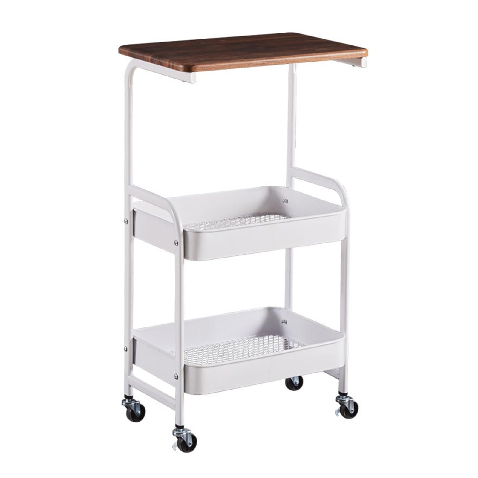 Carrito de almacenamiento rodante con ruedas bloqueables para organizar y almacenar artículos en la sala de estar, oficina o espacios estrechos. Carrito de utilidad móvil