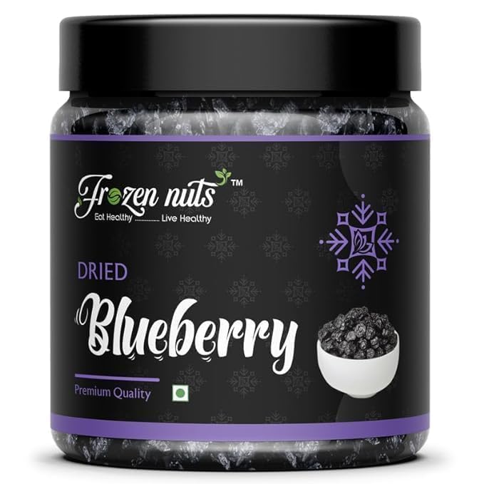 Image of FROZEN NUTS Premium Dried Blueberries | Sweet & Juicy Natural Berries | Rich in Antioxidants | Healthy Snack for Kids & Adults | Ideal for Snacking, Smoothies, Baking & Desserts (100g)