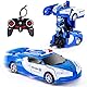 Kazzley Transform Ferngesteuertes Auto Spielzeug für Kinder, Polizei Roboter Auto Transformator Spielzeugauto RC Polizeiauto mit Fernbedienung Junge Geschenke ab 4 5 6 7 8 9 10 Jahre Blau
