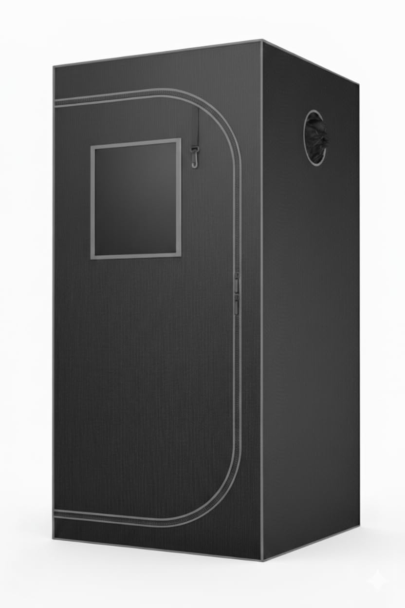 Indoor Grow Tent, Silver Mylar Hydroponics Grow Box (120 x 120 x 200 cm)