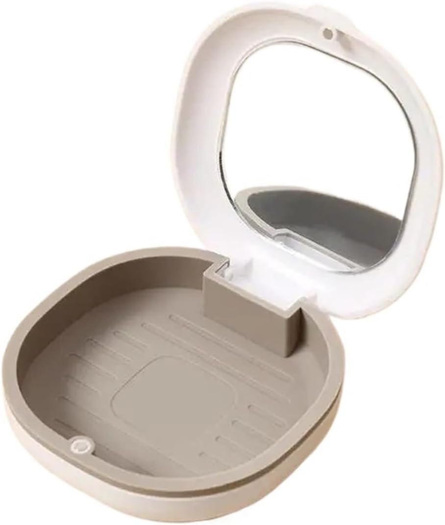 1pcs Secure Magnetic Cover Retainer Storage Box, Travel Dental Container For Invisible Braces, Mouth Guards, Dentures & Orthodontic Appliances