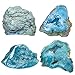 mookaitedecor Angel Aura Quartz Geode Stone Titanium Coated Natural Rock Crystal Cluster Specimen for Reiki Healing Meditation Home Decor 0.22-0.44 LB, Light Blue