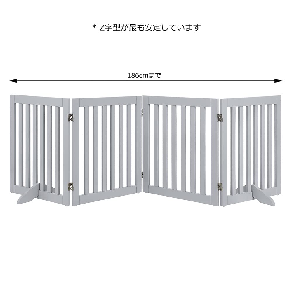 Amazon | unipaws ペットゲート 置くだけ簡単 木製 折りたたみ式 伸縮