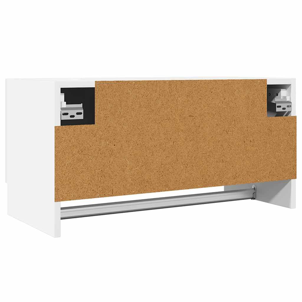 Weißer Kleiderschrank 70x32,5x35 cm Holzwerkstoff mit Kleiderstange und großem Fach für vielseitige Aufbewahrung im Schlafzimmer, Kinderzimmer oder Flur