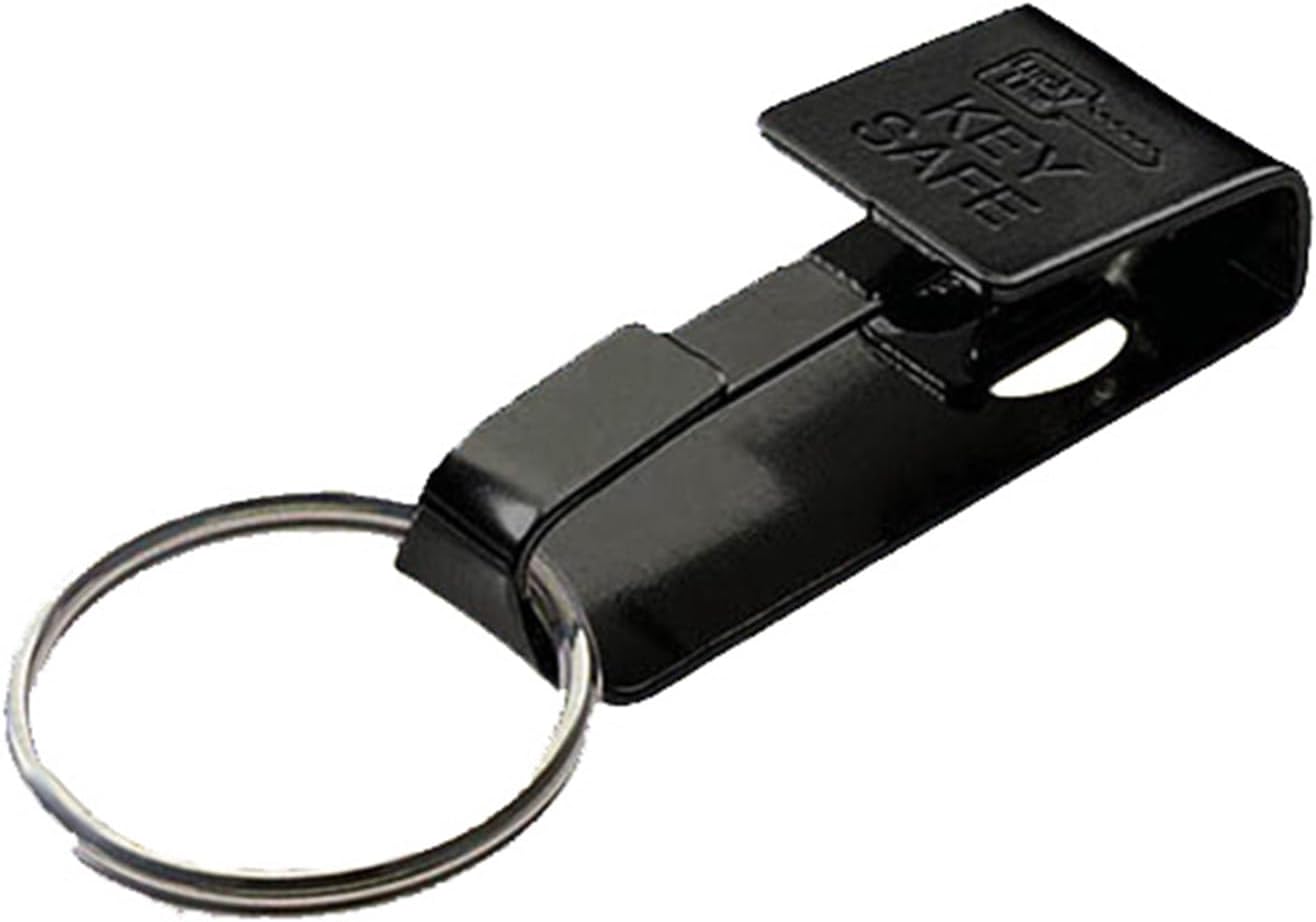 Lucky Line Key Safe Belt Key Ring Holder Slip-On, 2” Wide Belt- Heavy Duty Belt Key Clip, Key Chain, 5 Pack (476005), Silver