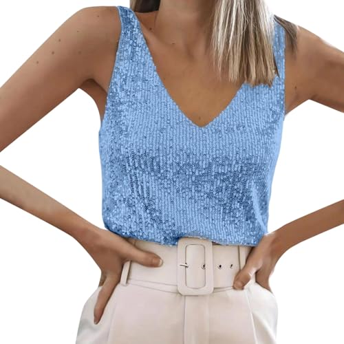 Haut fluide à paillettes col en V pour femme et leggings de printemps