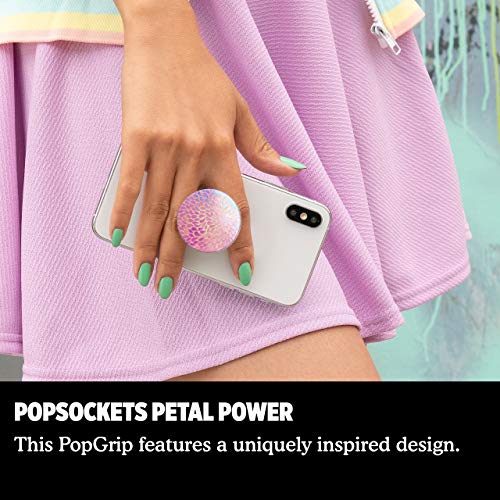 Image of PopSockets PopGrip: Phone Grip and Phone Stand, Collapsible, Swappable Top, Petal Power Gloss