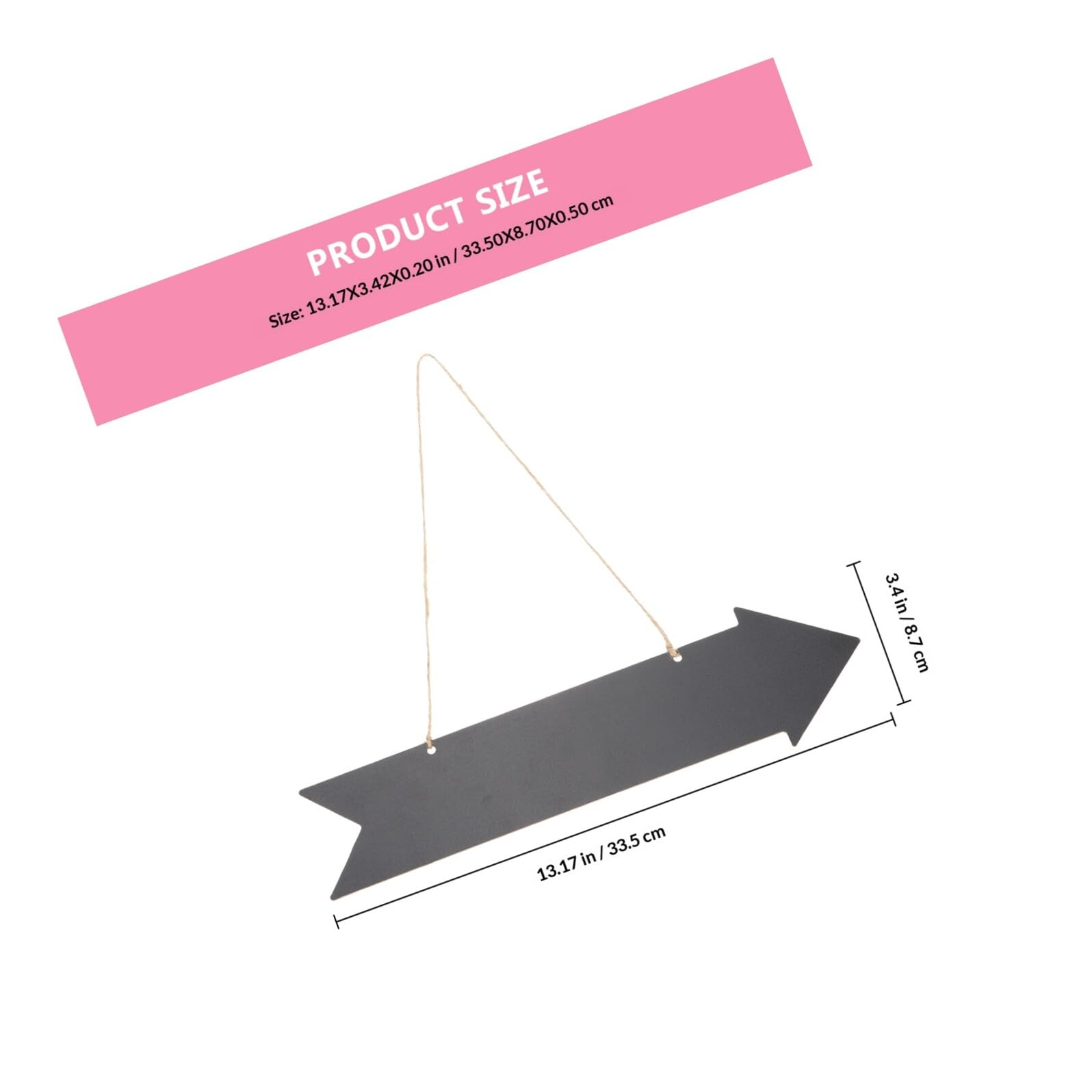 6 Stück Packung Doppelseitige Pfeil Leer Schilder mit Lanyard Design zum Beschriften Abwischbar für Home Decoration und Individuelle Nachrichten