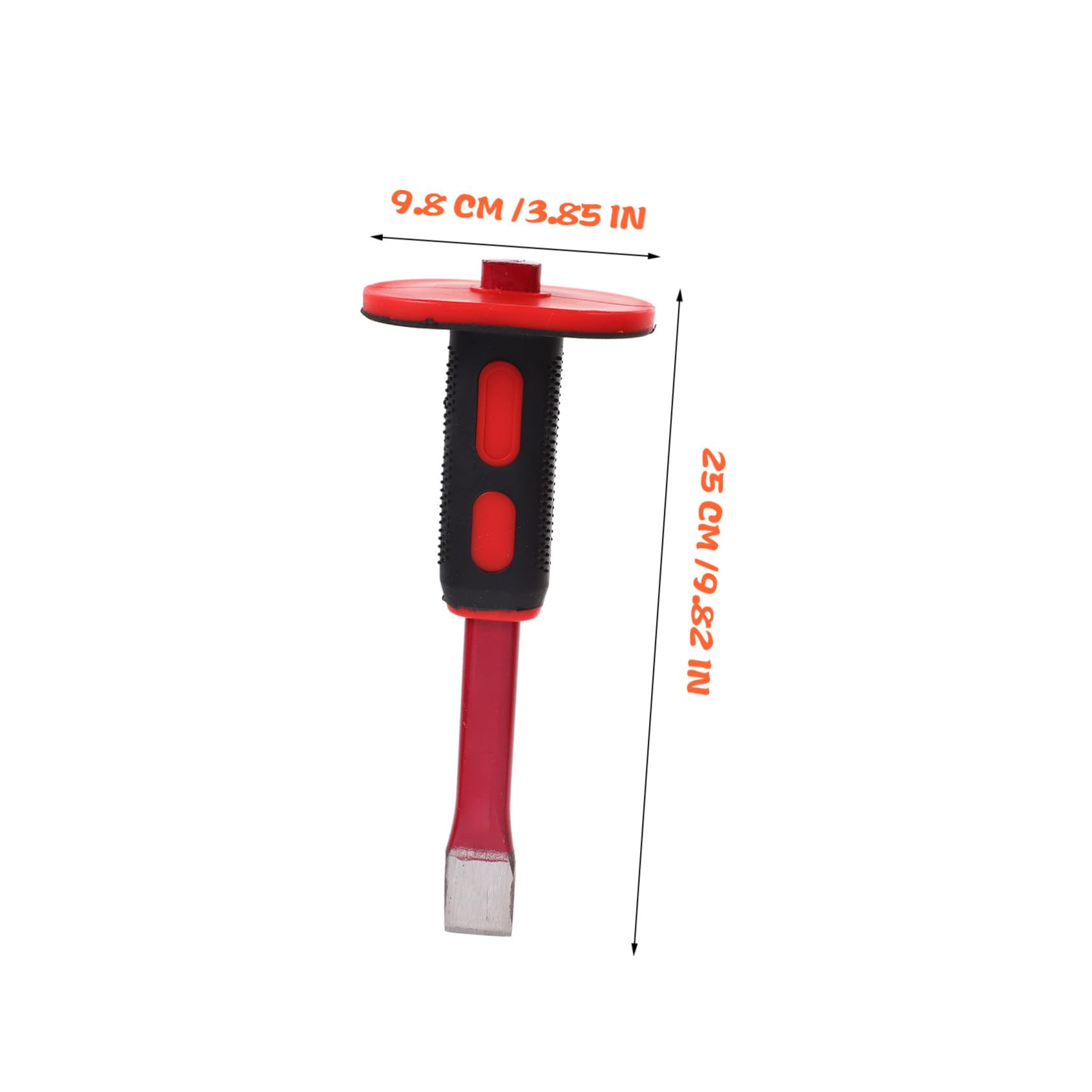 Uonlytech Set di Scalpelli per Demolizione in Acciaio Cromo-vanadio Rosso Impugnatura Antiscivolo e Assorbimento Urti, 2 Pezzi per Muratura e Lavorazione Metalli