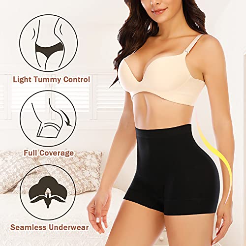 Image of Werena Seamless Shaping Boyshorts Panties for Women Slip Shorts Under Dress Shapewear Shorts