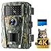 BEWEGUNGSMELDER günstig Kaufen-Coolifepro 4K 48MP Wildkamera, Wildkamera mit Bewegungsmelder Nachtsicht No Glow 940nm IR LEDs, 0,1s Schnelle Trigger Geschwindigkeit wasserdicht IP66, Wildtierkamera mit 32G Speicherkarte