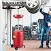 VEVOR Oil Drain Container, 20 Gallon Waste Oil Drain Tank, Portable Oil Lift Drain Pan Air Operated Drainer, Fluid Fuel Drainage Adjustable Funnel Height with Pressure Regulating Valve & Wheel