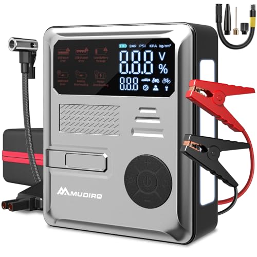 Car Jump Starter Air Compressor 6000A 150PSI PD 30W,