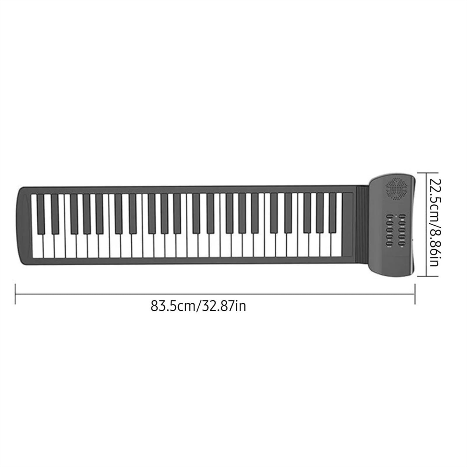 Amazon | 49/61 キー ロールアップ ピアノ、内蔵スピーカー付き