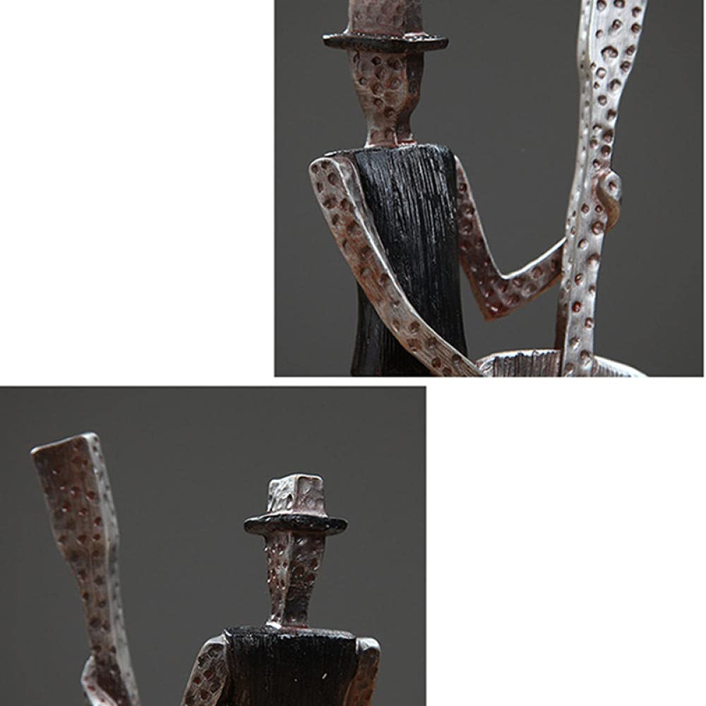 Statue Scultureornamenti di Decorazione di Figurine di Violoncello del Musicista della Resina della Pittura A Mano