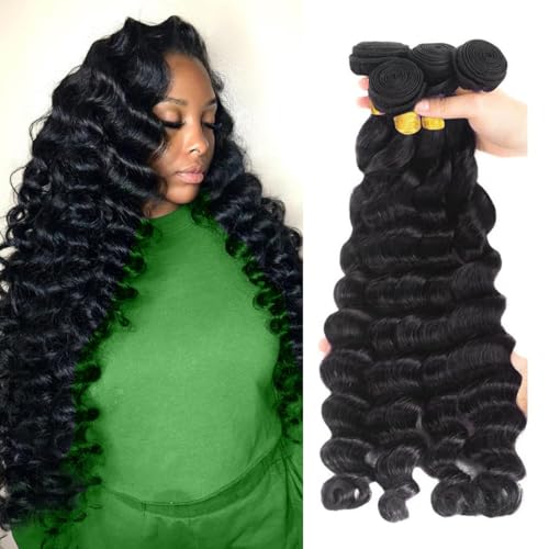 Loose Deep Wave Human Hair Bun