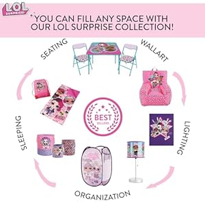 Idea Nuova LOL Surprise 3 Piece Table and Chair Set Idea Nuova LOL Surprise 3 Piece Table and Chair Set