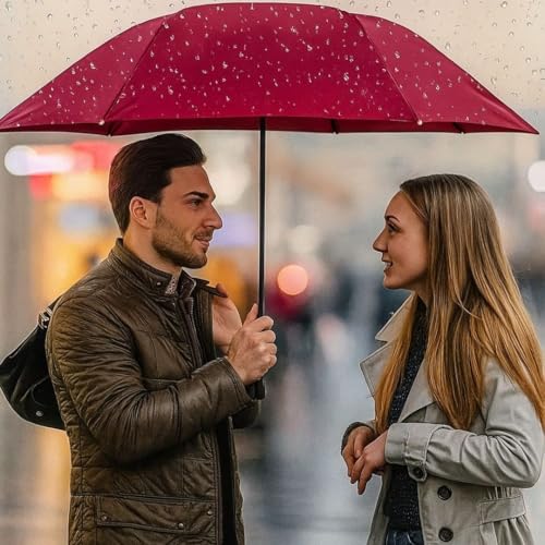 Image of Umbrella for Women | Umbrellas for Men | UV Coated 3 Fold Umbrella for Rain with Auto Open and Close Small Folding Travel-Foldable Windshield