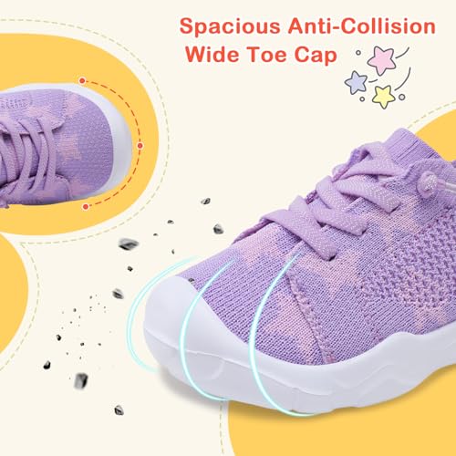 Image of LeIsfIt Toddler Shoes Boys Girls Wide Toe Box Breathable Slip-On Sneakers Kids Lightweight Barefoot Feel Shoes for Everyday Play