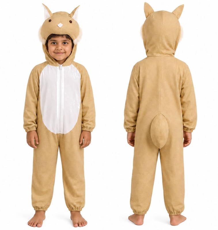 Image of Animal Costume for Kids | Plush Fancy Dress Costume for Boys & Girls |School Fancy Dress, Annual Day, Jungle Theme, Role Play, Halloween & Birthday Party