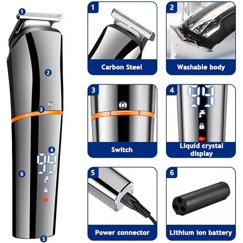 Image of RETOLIT Hair Clipper Cordless Rechargeable, 17 in 1 Clippers Hair Trimmerm for Men, Professional Beard Shaver Detail Trimmer, Hair Cutting Kit Waterproof with Led Display, USB Cord